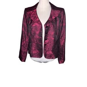 Suit Studio Floral Jacquard Jeweled Button Blazer Gypsy Womens Blazer Womens12